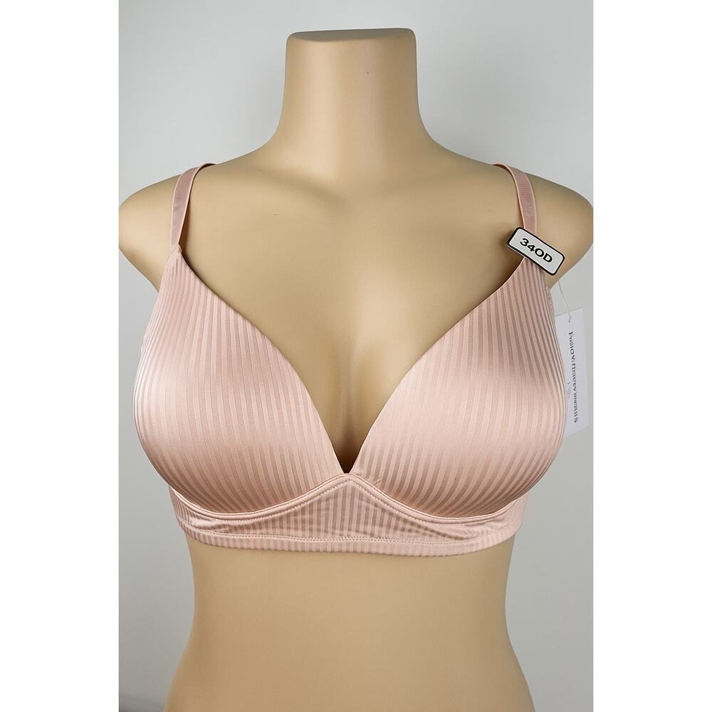 Adrienne Vittadini Pink Striped Bra